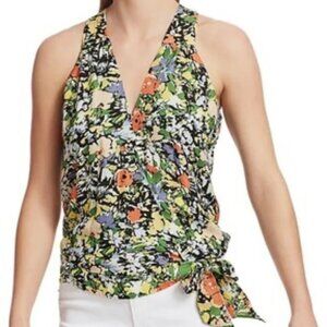 Parker Wrap Silk-blend Sleeveless Top